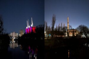 Hannover-Linden bei Nacht